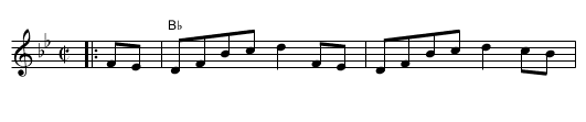 Frenchie's Reel - staff notation