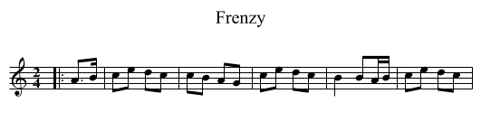 Frenzy - staff notation