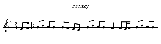 Frenzy - staff notation