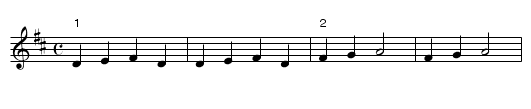Fr&egrave;re Jaques - staff notation