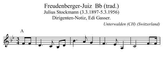 Freudenberger-Juiz  Bb (trad.) - staff notation