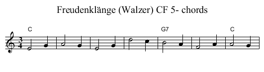Freudenklänge (Walzer) CF 5- chords - staff notation