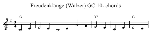 Freudenklänge (Walzer) GC 10- chords - staff notation