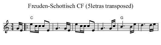 Freuden-Schottisch CF (5letras transposed) - staff notation