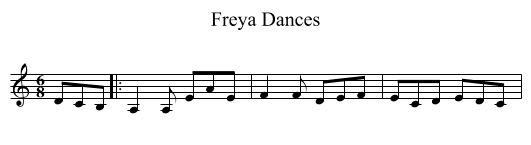 Freya Dances - staff notation