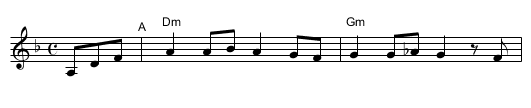 Freylachs in D minor (1) - staff notation