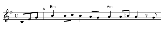 Freylachs in D minor (1) - staff notation