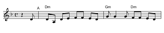 Freylachs in D minor (2) - staff notation