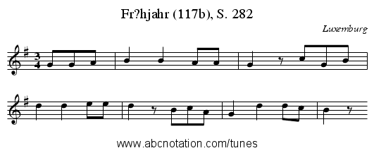 Fr?hjahr (117b), S. 282 - staff notation