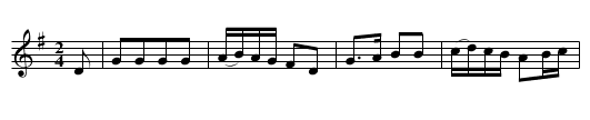Fria Valet - staff notation