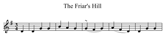 Friar's Hill, The  - staff notation
