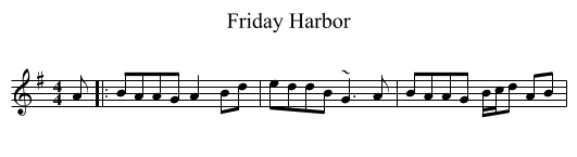 Friday Harbor - staff notation