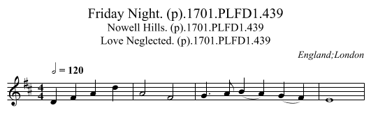 Friday Night. (p).1701.PLFD1.439 - staff notation