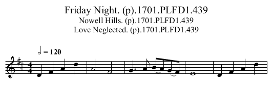 Friday Night. (p).1701.PLFD1.439 - staff notation