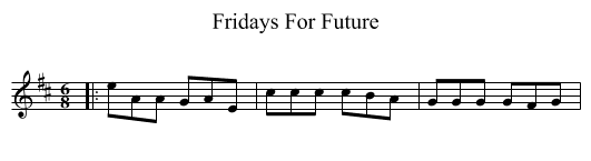 Fridays For Future - staff notation