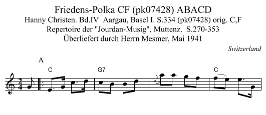 Friedens-Polka CF (pk07428) ABACD - staff notation