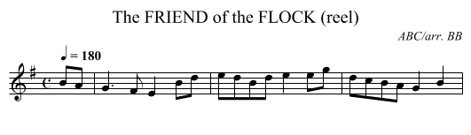 FRIEND of the FLOCK (reel), The - staff notation