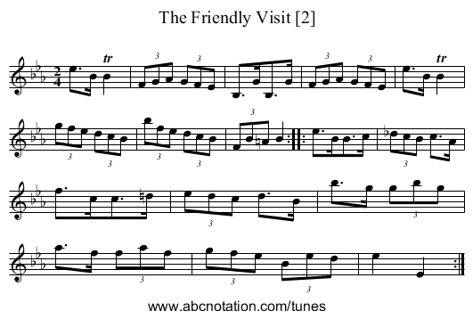 Friendly Visit [2], The - staff notation