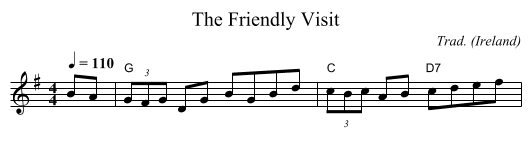 Friendly Visit, The - staff notation