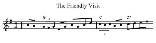 Friendly Visit, The - staff notation