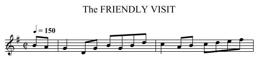FRIENDLY VISIT, The - staff notation