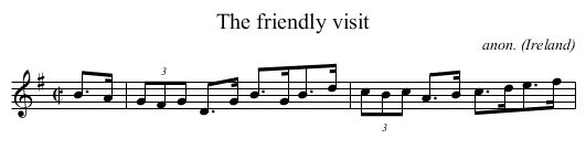 friendly visit, The  - staff notation