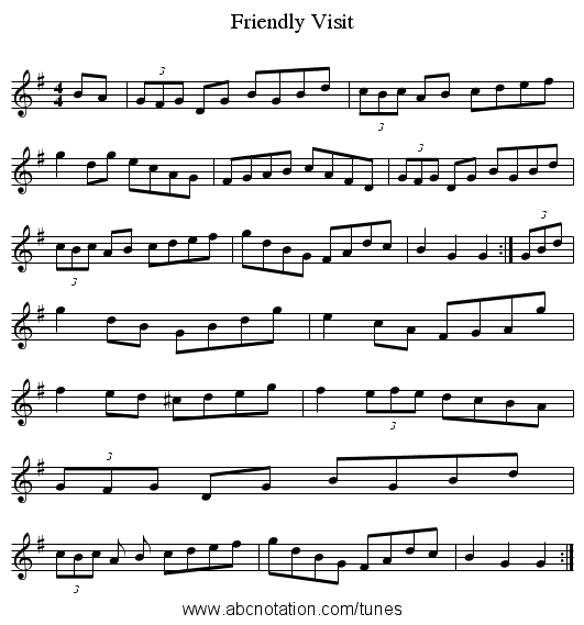 Friendly Visit - staff notation