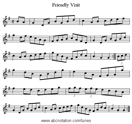 Friendly Visit - staff notation