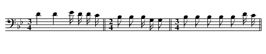Friends, Go On - staff notation
