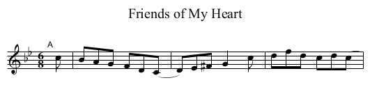 Friends of My Heart - staff notation