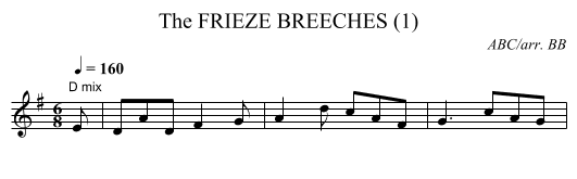 FRIEZE BREECHES (1), The - staff notation