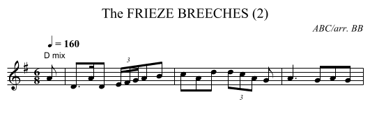 FRIEZE BREECHES (2), The - staff notation