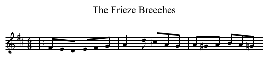 Frieze Breeches, The  - staff notation