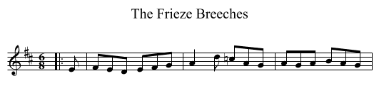Frieze Breeches, The - staff notation