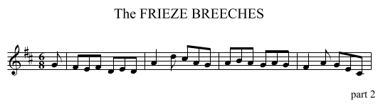 FRIEZE BREECHES, The - staff notation