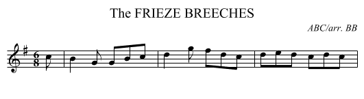 FRIEZE BREECHES, The - staff notation