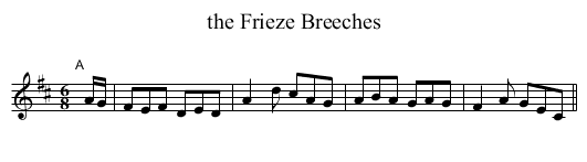 Frieze Breeches, the  - staff notation