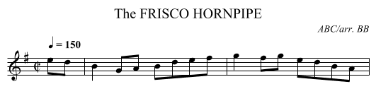 FRISCO HORNPIPE, The - staff notation