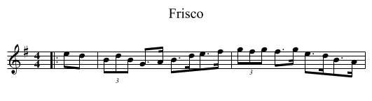 Frisco - staff notation