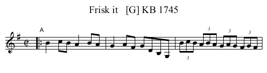Frisk it   [G] KB 1745 - staff notation