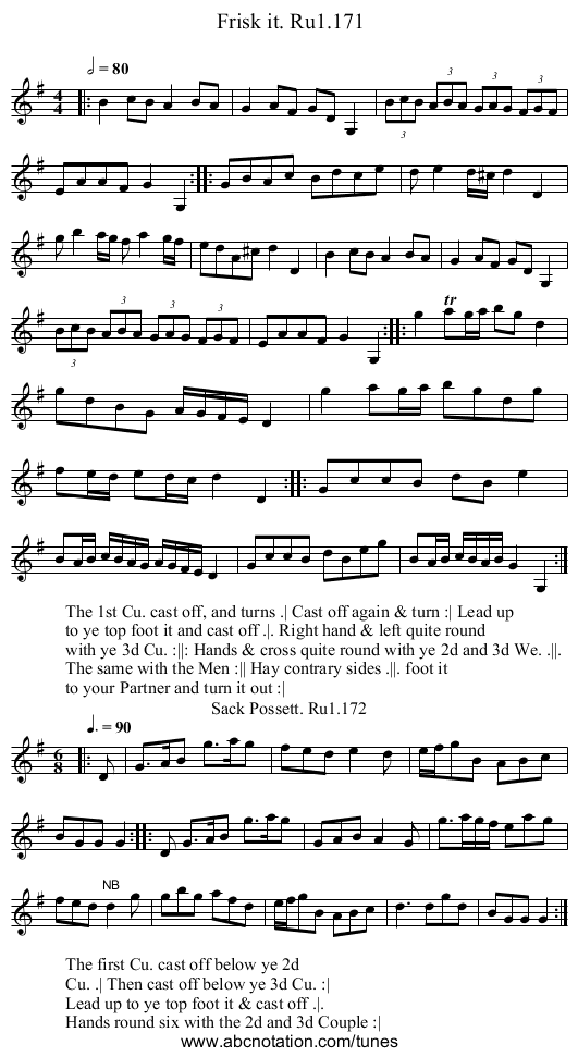 Frisk it. Ru1.171 - staff notation