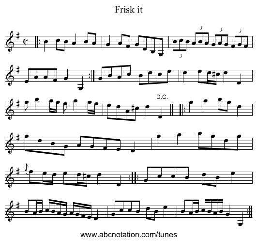 Frisk it - staff notation