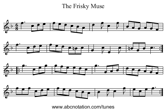 Frisky Muse, The - staff notation