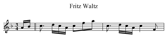 Fritz Waltz - staff notation