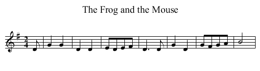 Frog and the Mouse, The - staff notation