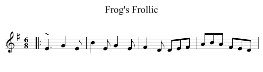 Frog's Frollic - staff notation