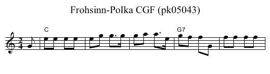 Frohsinn-Polka CGF (pk05043) - staff notation