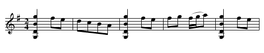Frolick and Free - staff notation