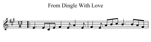From Dingle With Love - staff notation