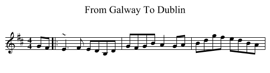 From Galway To Dublin - staff notation